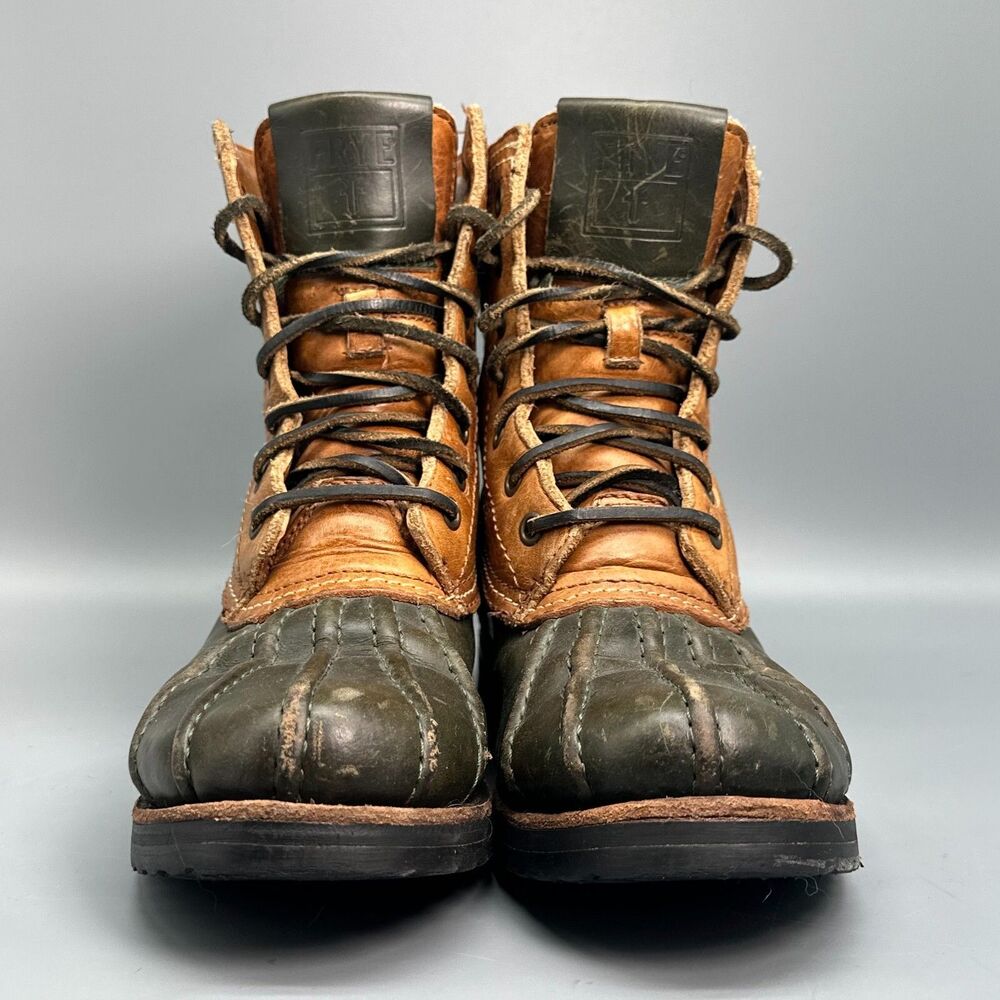 Frye Veronica Women's 6.5 Brown Leather Shearling Duck Boots Lace-Up Mid-Calf - Picture 5 of 12